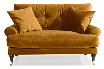 Andrew Loveseat Fløyel - Amber/Messing - Møbler - Stoler & lenestoler - Lenestoler