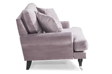 Andrew Loveseat Fløyel - Lilla/Krom - Møbler - Stoler & lenestoler - Lenestoler