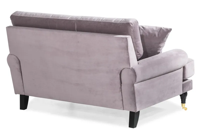 Andrew Loveseat Fløyel - Lilla/Messing - Møbler - Stoler & lenestoler - Lenestoler