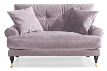 Andrew Loveseat Fløyel - Lilla/Messing - Møbler - Stoler & lenestoler - Lenestoler