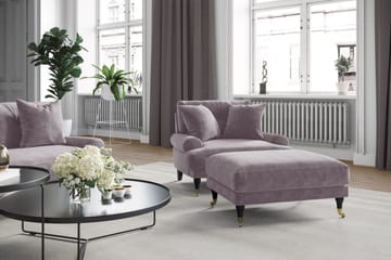 Andrew Loveseat Fløyel - Lilla/Messing - Møbler - Stoler & lenestoler - Lenestoler