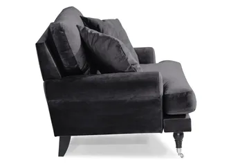 Andrew Loveseat Fløyel - Mørkegrå/Krom - Møbler - Stoler & lenestoler - Lenestoler