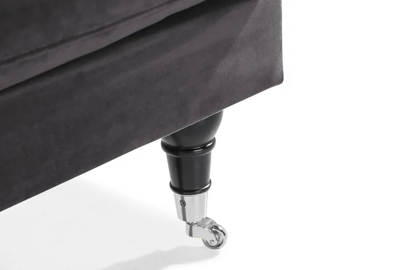 Andrew Loveseat Fløyel - Mørkegrå/Krom - Møbler - Stoler & lenestoler - Lenestoler