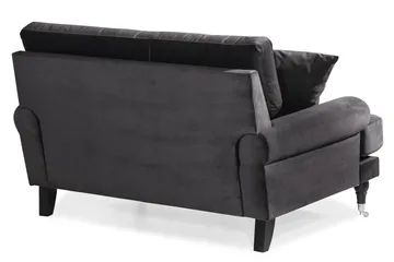 Andrew Loveseat Fløyel - Mørkegrå/Krom - Møbler - Stoler & lenestoler - Lenestoler