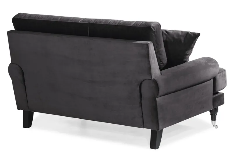Andrew Loveseat Fløyel - Mørkegrå/Krom - Møbler - Stoler & lenestoler - Lenestoler