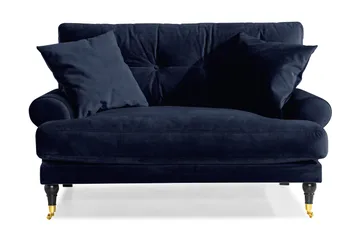 Andrew Loveseat Fløyel - Midnattsblå/Messing - Møbler - Stoler & lenestoler - Lenestoler