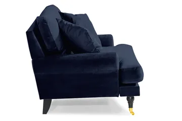 Andrew Loveseat Fløyel - Midnattsblå/Messing - Møbler - Stoler & lenestoler - Lenestoler