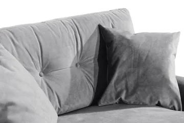 Andrew Loveseat Fløyel - Sølvgrå/Krom - Møbler - Stoler & lenestoler - Lenestoler