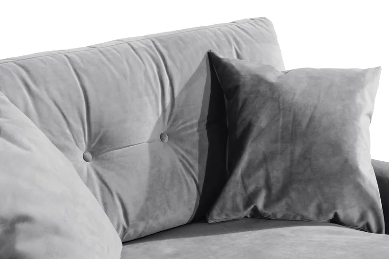 Andrew Loveseat Fløyel - Sølvgrå/Krom - Møbler - Stoler & lenestoler - Lenestoler