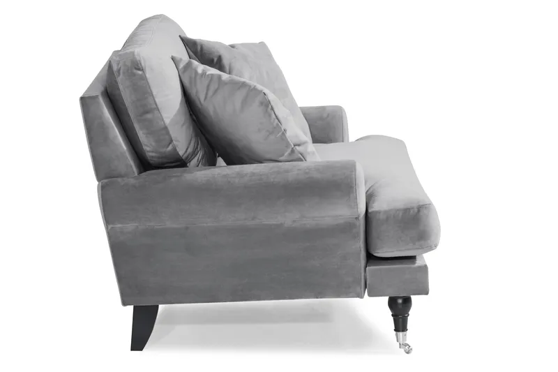 Andrew Loveseat Fløyel - Sølvgrå/Krom - Møbler - Stoler & lenestoler - Lenestoler