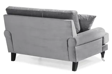 Andrew Loveseat Fløyel - Sølvgrå/Krom - Møbler - Stoler & lenestoler - Lenestoler