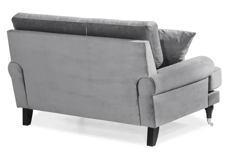 Andrew Loveseat Fløyel - Sølvgrå/Krom - Møbler - Stoler & lenestoler - Lenestoler