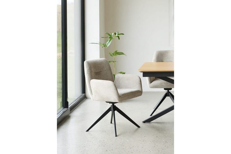 Annabela Lenestol - Beige - Møbler - Stoler & lenestoler - Spisestuestoler & kjøkkenstoler