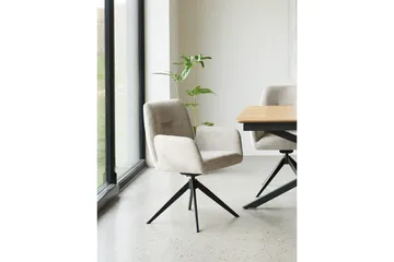 Annabela Lenestol - Beige - Møbler - Stoler & lenestoler - Spisestuestoler & kjøkkenstoler