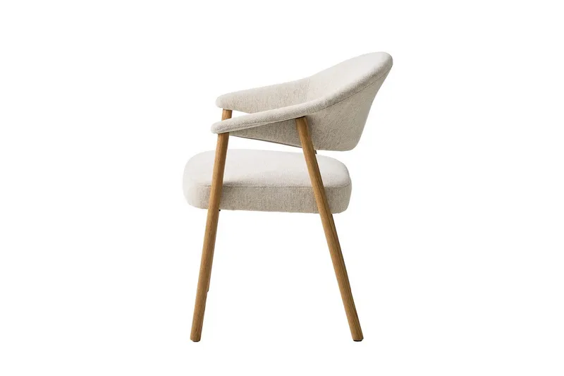 Ansari Lenestol - Beige - Møbler - Stoler & lenestoler - Spisestuestoler & kjøkkenstoler