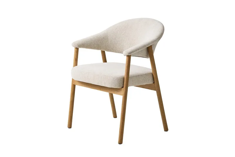 Ansari Lenestol - Beige - Møbler - Stoler & lenestoler - Spisestuestoler & kjøkkenstoler