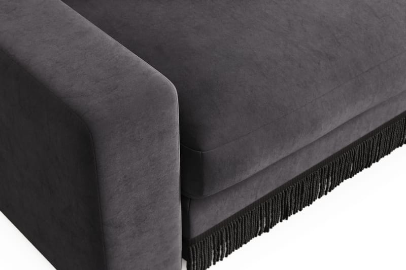 Arken Lyx Dyp Lenestol i fløyel - Mørkegrå - Møbler - Stoler & lenestoler - Lenestoler