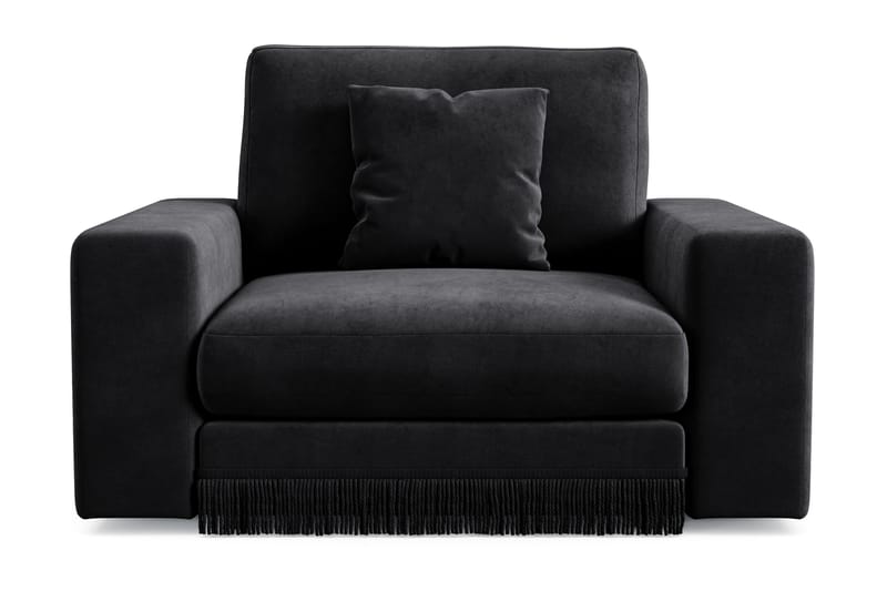 Arken Lyx Dyp Lenestol i fløyel - Svart - Møbler - Stoler & lenestoler - Lenestoler