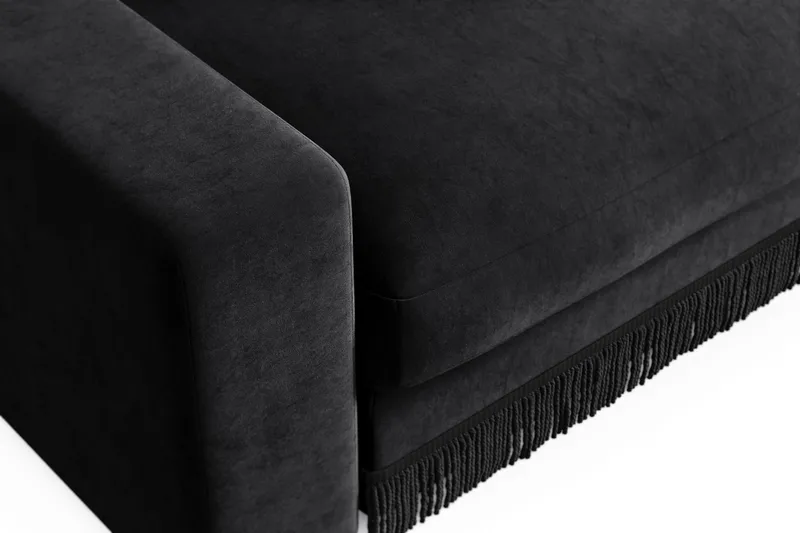 Arken Lyx Dyp Lenestol i fløyel - Svart - Møbler - Stoler & lenestoler - Lenestoler