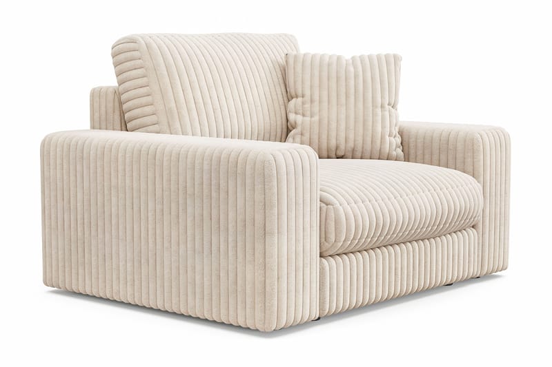 Arken Lyx Dyp Lenestol i Manchester - Beige - Møbler - Stoler & lenestoler - Lenestoler