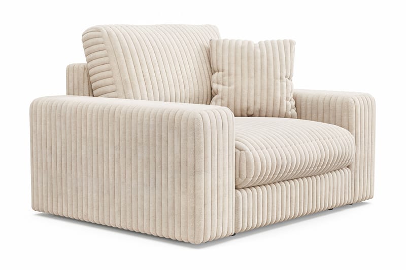 Arken Lyx Dyp Lenestol i Manchester - Beige - Møbler - Stoler & lenestoler - Lenestoler