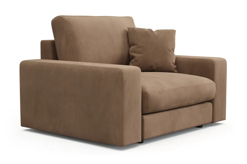 Arken Lyx Dyp Lenestol i Manchester - Brun - Møbler - Stoler & lenestoler - Lenestoler