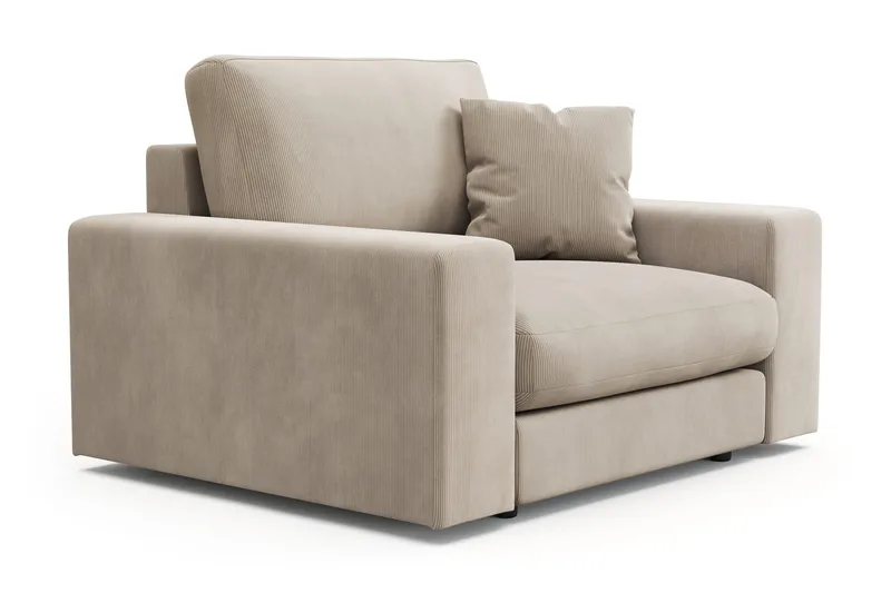 Arken Lyx Dyp Lenestol i Manchester - Greige - Møbler - Stoler & lenestoler - Lenestoler