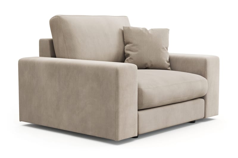 Arken Lyx Dyp Lenestol i Manchester - Greige - Møbler - Stoler & lenestoler - Lenestoler