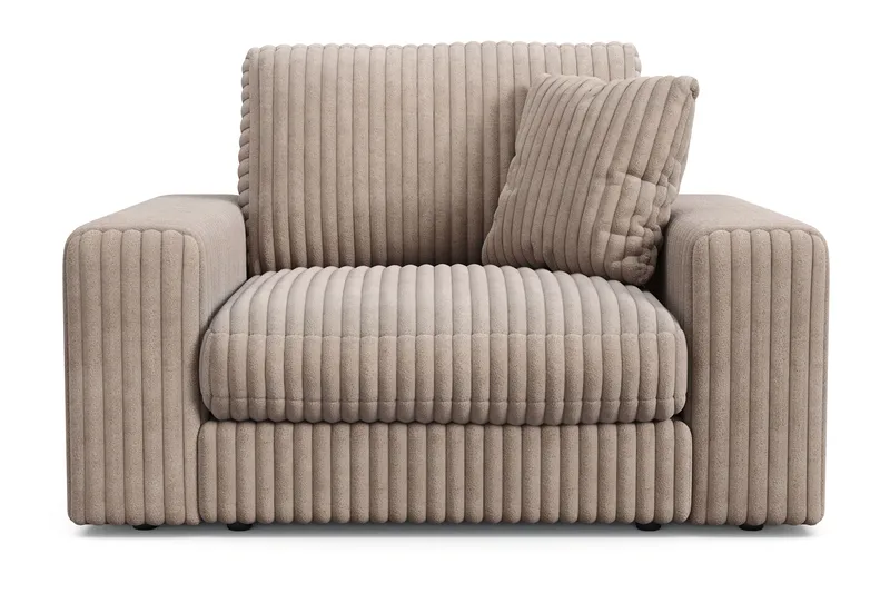 Arken Lyx Dyp Lenestol i Manchester - Greige - Møbler - Stoler & lenestoler - Lenestoler