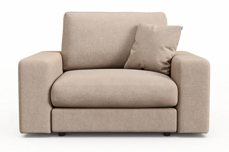 Arken Lyx Dyp Lenestol i stoff - Beige - Møbler - Stoler & lenestoler - Lenestoler