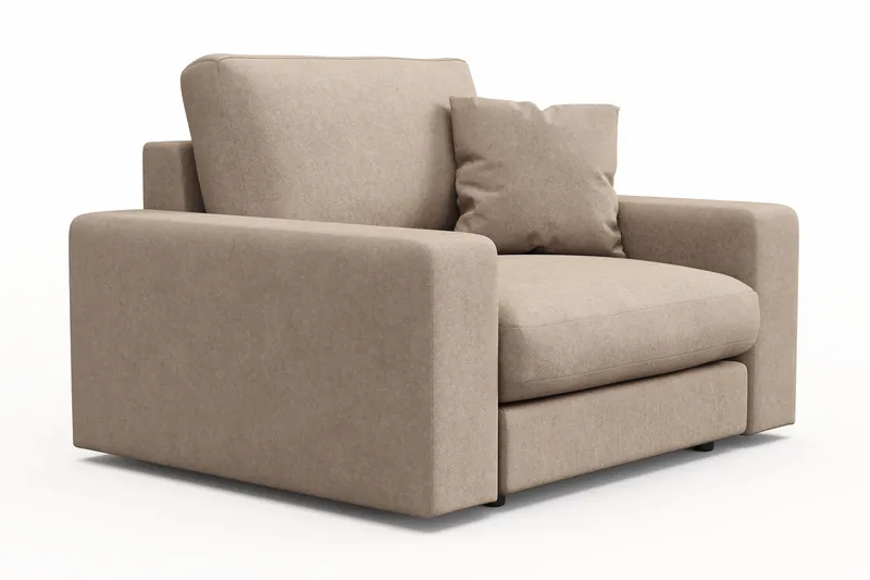 Arken Lyx Dyp Lenestol i stoff - Beige - Møbler - Stoler & lenestoler - Lenestoler