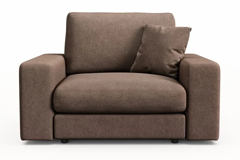 Arken Lyx Dyp Lenestol i stoff - Brun - Møbler - Stoler & lenestoler - Lenestoler