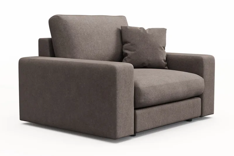 Arken Lyx Dyp Lenestol i stoff - Brun - Møbler - Stoler & lenestoler - Lenestoler