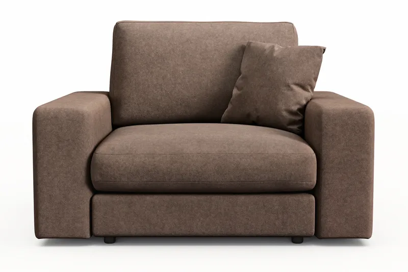 Arken Lyx Dyp Lenestol i stoff - Brun - Møbler - Stoler & lenestoler - Lenestoler