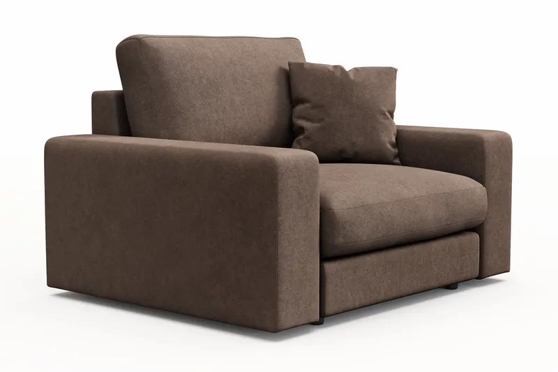 Arken Lyx Dyp Lenestol i stoff - Brun - Møbler - Stoler & lenestoler - Lenestoler