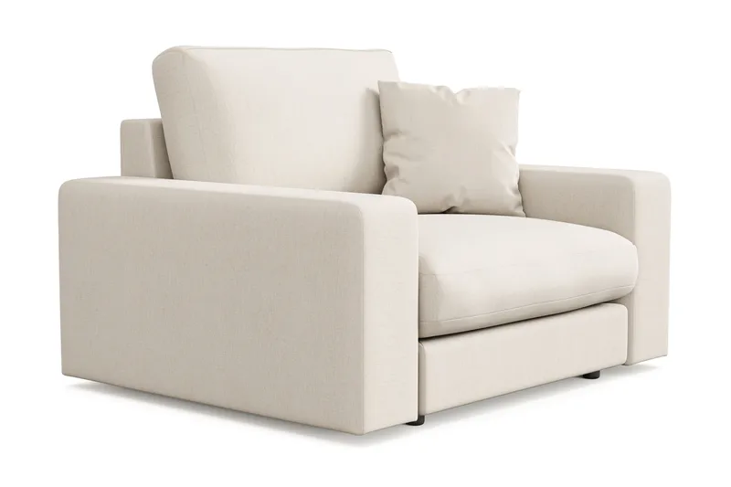 Arken Lyx Dyp Lenestol i stoff - Lys beige - Møbler - Stoler & lenestoler - Lenestoler