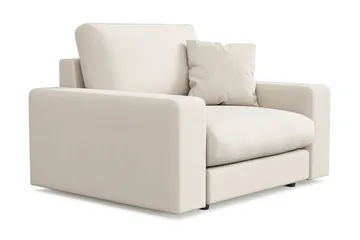 Arken Lyx dyp lenestol i stoff - Lys beige - Møbler - Stoler & lenestoler - Lenestoler