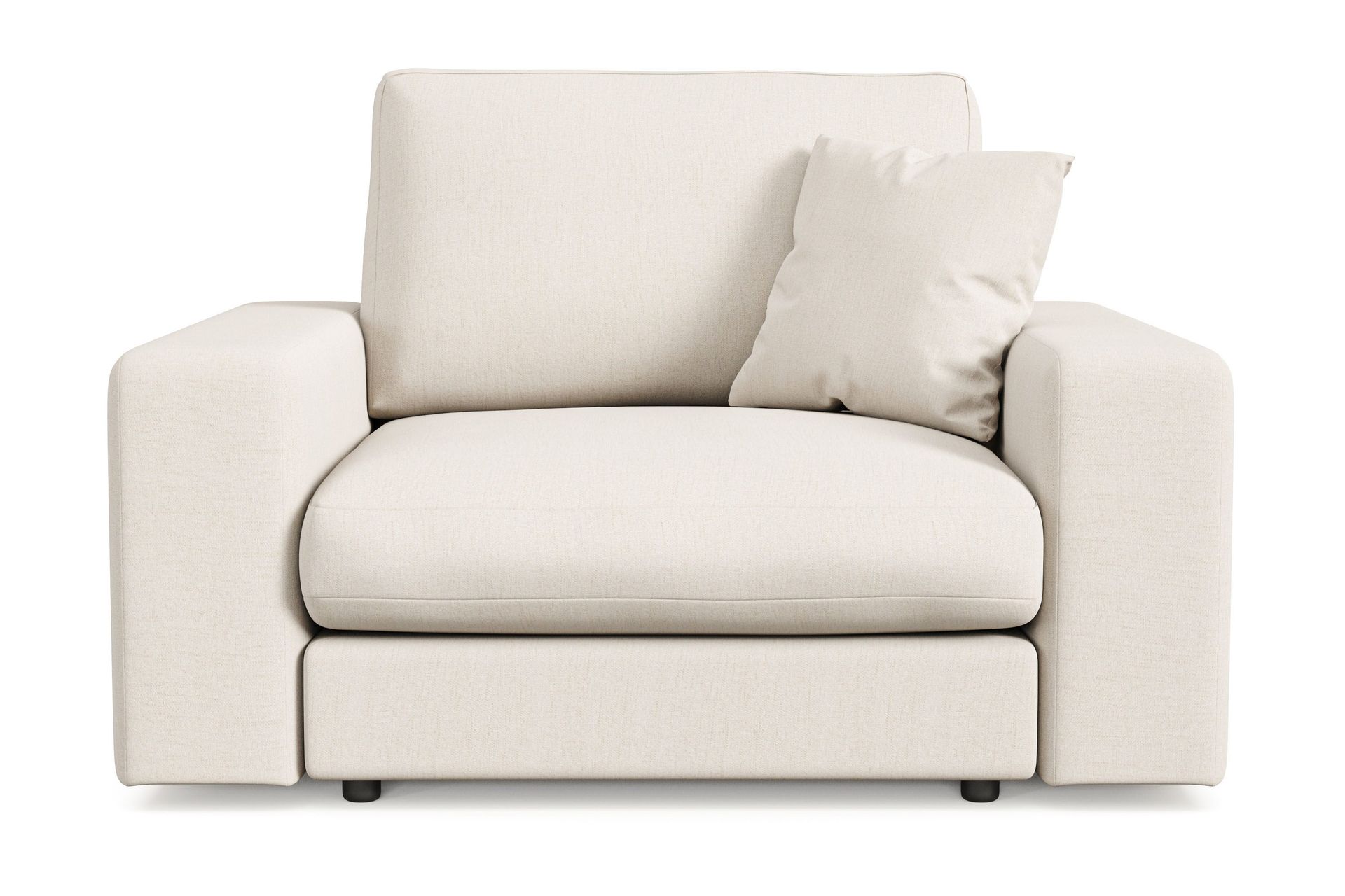 Arken Lyx dyp lenestol i stoff - Lys beige