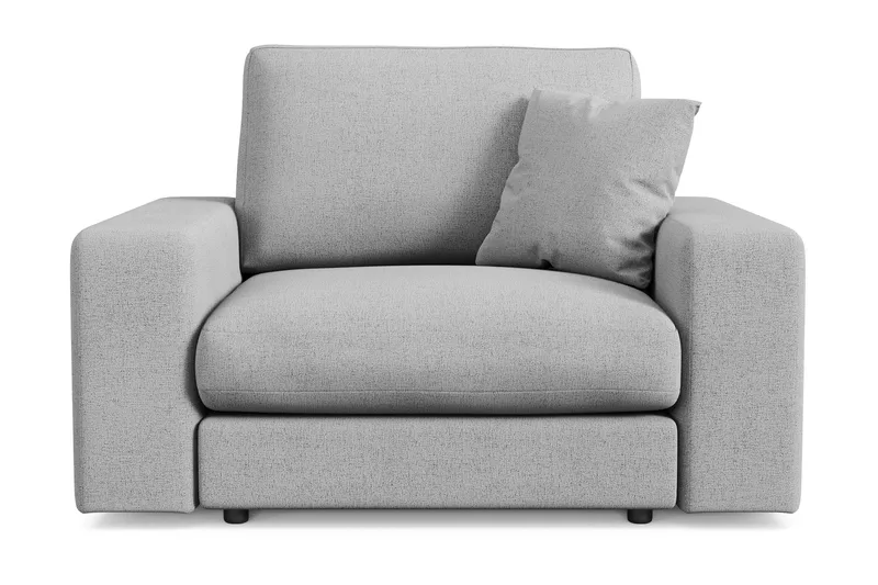 Arken Lyx Dyp Lenestol i stoff - Lysegrå - Møbler - Stoler & lenestoler - Lenestoler