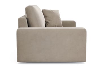 Arken Lyx stor, dyp lenestol i fløyel - Beige - Møbler - Stoler & lenestoler - Lenestoler