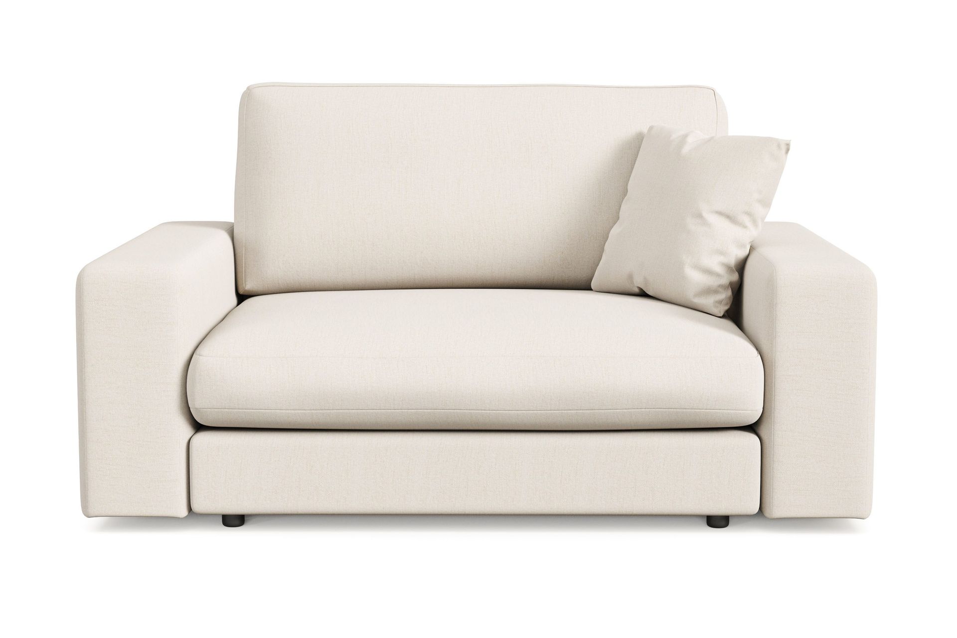 Arken Lyx stor, dyp lenestol i stoff - Lys beige