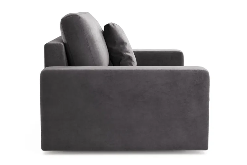 Arken Lyx Stor Dyp Lenestol i fløyel - Mørkegrå - Møbler - Stoler & lenestoler - Lenestoler