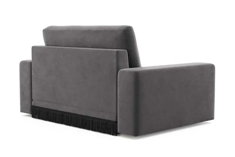 Arken Lyx Stor Dyp Lenestol i fløyel - Mørkegrå - Møbler - Stoler & lenestoler - Lenestoler