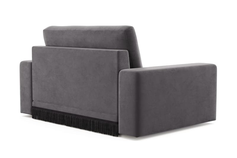 Arken Lyx Stor Dyp Lenestol i fløyel - Mørkegrå - Møbler - Stoler & lenestoler - Lenestoler