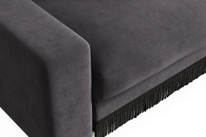 Arken Lyx Stor Dyp Lenestol i fløyel - Mørkegrå - Møbler - Stoler & lenestoler - Lenestoler