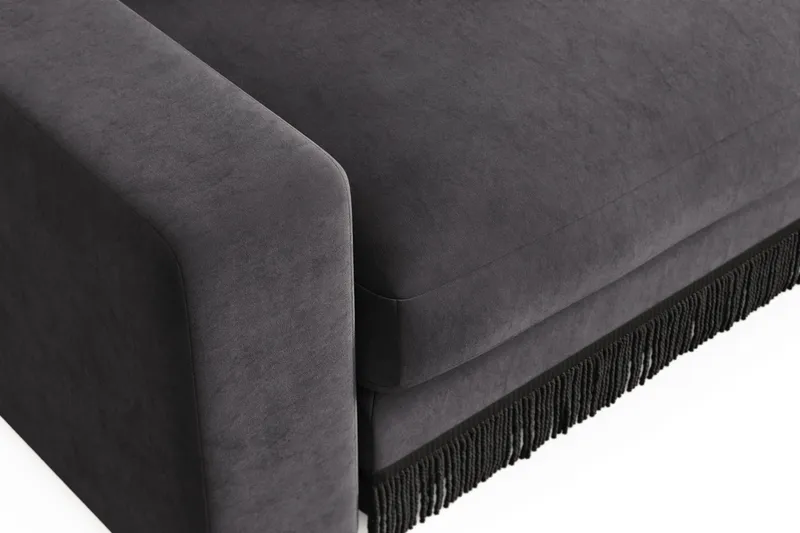 Arken Lyx Stor Dyp Lenestol i fløyel - Mørkegrå - Møbler - Stoler & lenestoler - Lenestoler