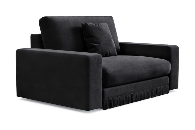 Arken Lyx Stor Dyp Lenestol i fløyel - Svart - Møbler - Stoler & lenestoler - Lenestoler