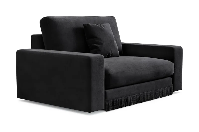 Arken Lyx Stor Dyp Lenestol i fløyel - Svart - Møbler - Stoler & lenestoler - Lenestoler