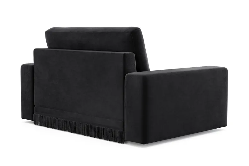 Arken Lyx Stor Dyp Lenestol i fløyel - Svart - Møbler - Stoler & lenestoler - Lenestoler