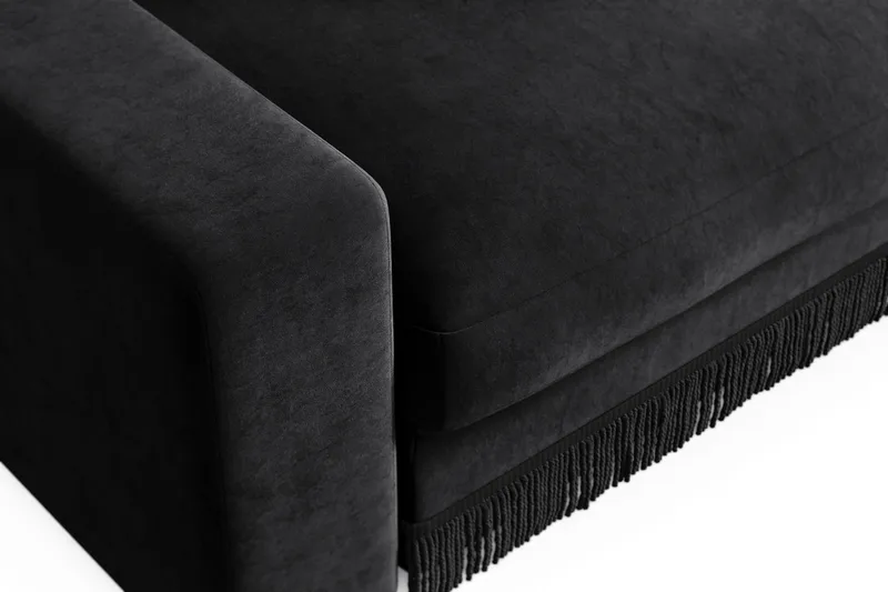 Arken Lyx Stor Dyp Lenestol i fløyel - Svart - Møbler - Stoler & lenestoler - Lenestoler